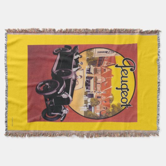 プジョーの自動車昇進ポスター スローブランケット (正面)