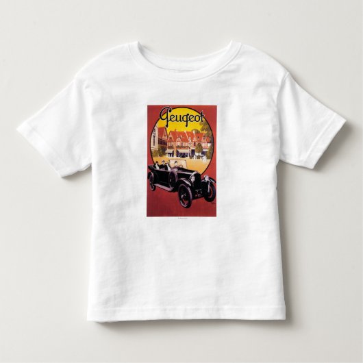 プジョーの自動車昇進ポスター トドラーTシャツ (正面)