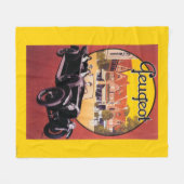 プジョーの自動車昇進ポスター フリースブランケット (正面(横))