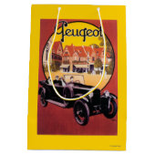 プジョーの自動車昇進ポスター ミディアムペーパーバッグ (裏面)