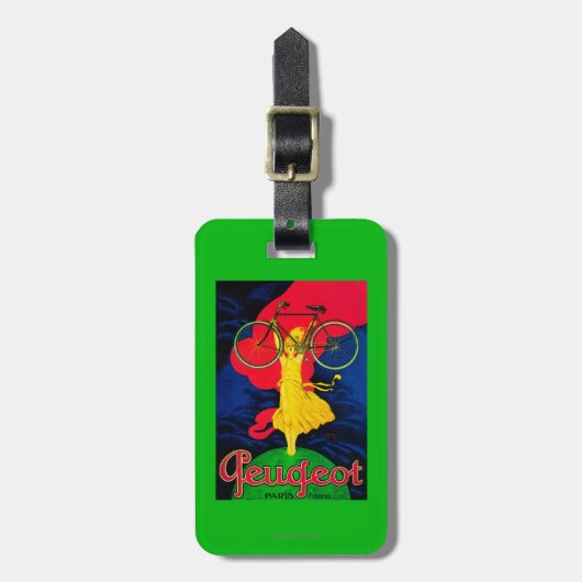 プジョーの自転車のヴィンテージPosterEurope ラゲッジタグ (正面縦)