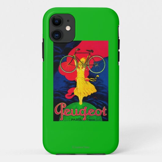 プジョーの自転車のヴィンテージPosterEurope Case-Mate iPhoneケース (裏面)