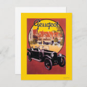 プジョー自動車宣伝ポスター ポストカード (正面/裏面)