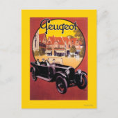 プジョー自動車宣伝ポスター ポストカード (正面)