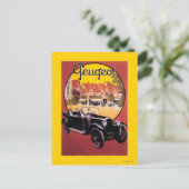プジョー自動車宣伝ポスター ポストカード (スタンド正面)