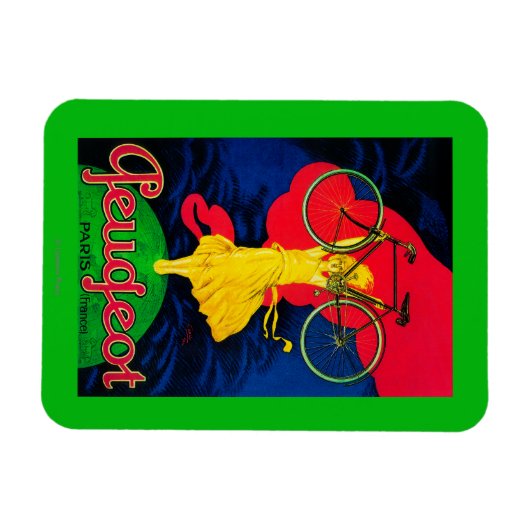 プジョー自転車ヴィンテージポスターEurope マグネット (横)