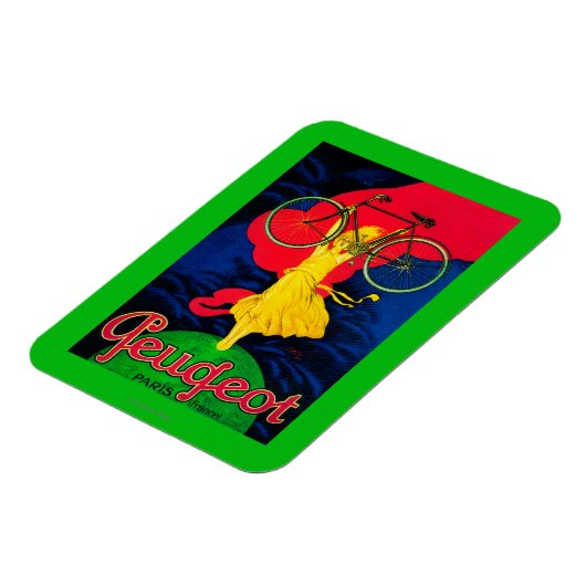 プジョー自転車ヴィンテージポスターEurope マグネット (左側)