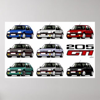 プジョー205 GTI ポスター