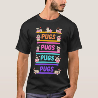 プス パグ パグ パグ パグ 犬 Tシャツ