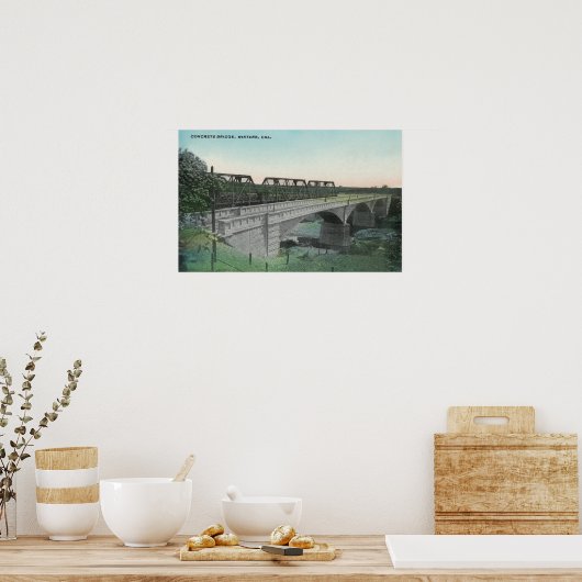 プタークリークブリッジウィンターズの空中表示 ポスター (キッチン)