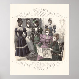 プチエコーデラモードヴィンテージフランスのファッション ポスター