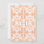 プチコーラルダマスグレイフォント結婚ズインベイタント 招待状 (裏面)