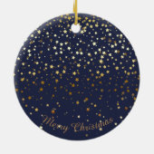 プチゴールデンスターズクリスマスオーナメント – ミッドナイト セラミックオーナメント (裏面)