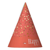 プチゴールデンスターズハッピーニューイヤーハットコーラル パーティーハット (左)