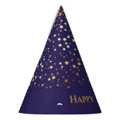 プチゴールデンスターズハッピーニューイヤーハットパープル パーティーハット (左)