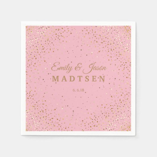 プチゴールデンスター結婚ズ紙ナプキンス スタンダードカクテルナプキン (正面)