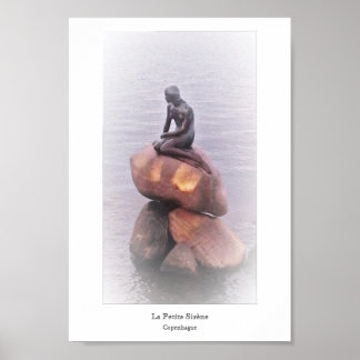 プチシレーヌコペンハーグ彫刻像ダネマルク ポスター
