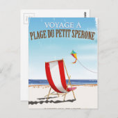 プチスペローネ海岸, フランスのヴィンテージポスター ポストカード (正面/裏面)