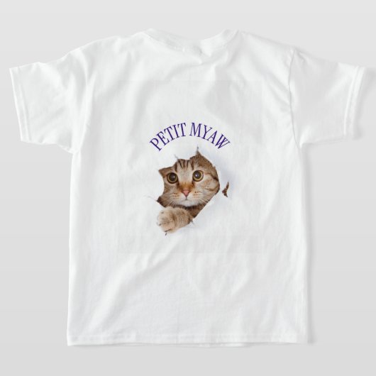 プチニャン Tシャツ (レイダウン裏面)