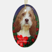 プチバセットグリフォンベンデーンクリスマスオーナメント セラミックオーナメント (左)