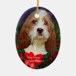 プチバセットグリフォンベンデーンクリスマスオーナメント セラミックオーナメント