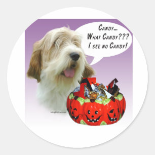 プチバセットグリフォンヴァンドゥーンハロウィンキャンディ ラウンドシール