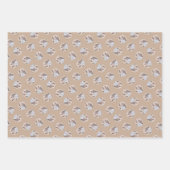 プチバセットグリフォンヴァン絵を描デンのPBGVドッグアート ラッピングペーパーシート (正面3)