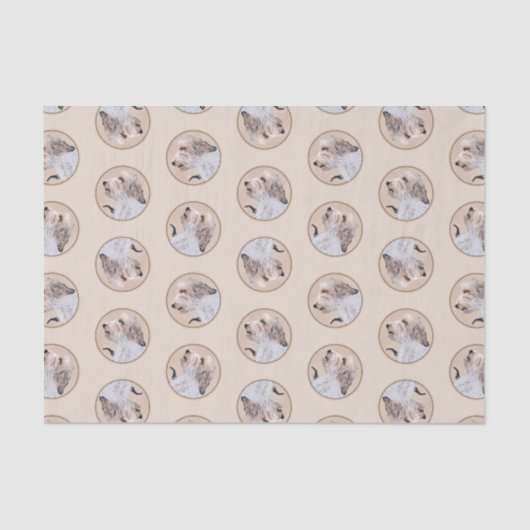 プチバセットグリフォンヴァン絵を描デンのPBGVドッグアート 薄葉紙 (正面)