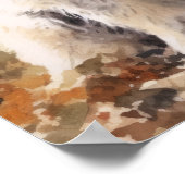 プチバセットグリフォンヴェンデンドッグアートプリントポスター ポスター (角)