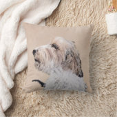 プチバセットグリフォン絵画ヴァンデンズドッグアート クッション (ブランケット)