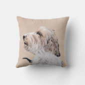 プチバセットグリフォン絵画ヴァンデンズドッグアート クッション (裏面)