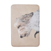 プチバセットグリフォン絵画ヴァンデンズドッグアート バスマット (正面縦)