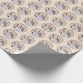 プチバセットグリフォン絵画ヴァンデンズドッグアート ラッピングペーパー (角)