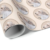 プチバセットグリフォン絵画ヴァンデンズドッグアート ラッピングペーパー (ロールコーナー)