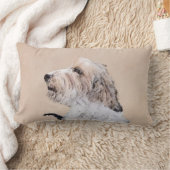 プチバセットグリフォン絵画ヴァンデンズドッグアート ランバークッション (ブランケット)