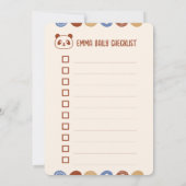 プチパーソナライズされたーパンダの毎日チェック一覧 (裏面)