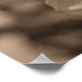 プチヒマワリアインヴィンテージセピア ポスター (角)