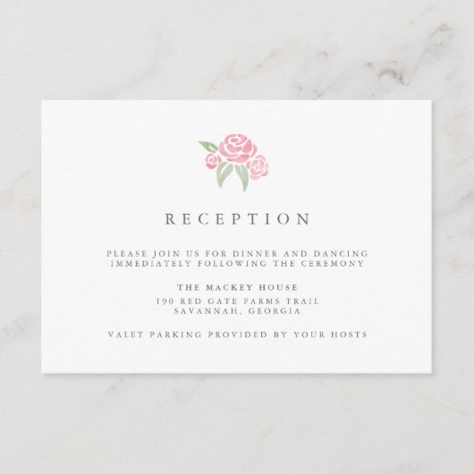 プチブーケ披露宴カード |赤面 エンクロージャーカード (正面)