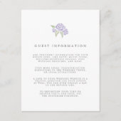 プチブーケ結婚のゲスト詳細カード |薄紫 エンクロージャーカード (正面)