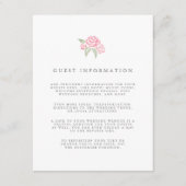 プチブーケ結婚のゲスト詳細カード |赤面 エンクロージャーカード (正面)