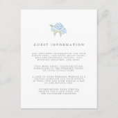 プチブーケ結婚のゲスト詳細カード |青 エンクロージャーカード (正面)