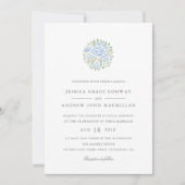 プチブーケ結婚式招待状 |コーンフラワー 招待状 (正面)