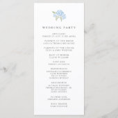 プチブーケ結婚式 プログラム |コーンフラワーブルー (裏面)