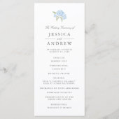 プチブーケ結婚式 プログラム |コーンフラワーブルー (正面)