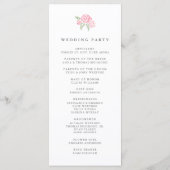 プチブーケ結婚式 プログラム |赤面 (裏面)