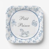 プチプリンスチフランスのノイスリー – ベビーシャワープレート ペーパープレート (正面)