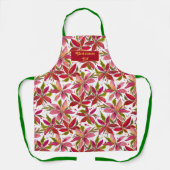 プチポインセチア「クリスマス小妖精や小人」カスタムエプロン エプロン (正面)