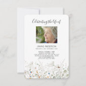 プチワイルドフラワーズライフお祝い写真カード 招待状 (正面)