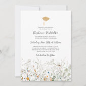 プチワイルドフラワー卒業お祝い 招待状 (正面)