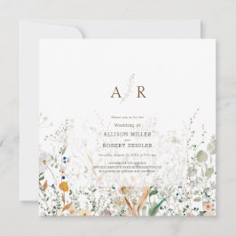 プチワイルドフラワー結婚式招待状